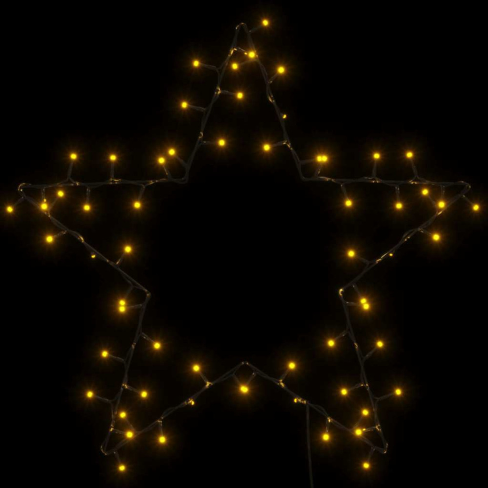 Produktbild för Julbelysning stjärna silhuett 80 LEDs varmvit