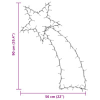 Produktbild för Julbelysning stjärnskott silhuett 115 LEDs varmvit