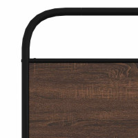 Produktbild för Sängram utan madrass brun ek 107x203 cm konstruerad trä