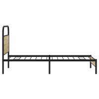 Produktbild för Sängram utan madrass sonoma-ek 107x203 cm konstruerad trä