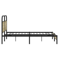 Produktbild för Sängram utan madrass sonoma-ek 160x200 cm konstruerad trä