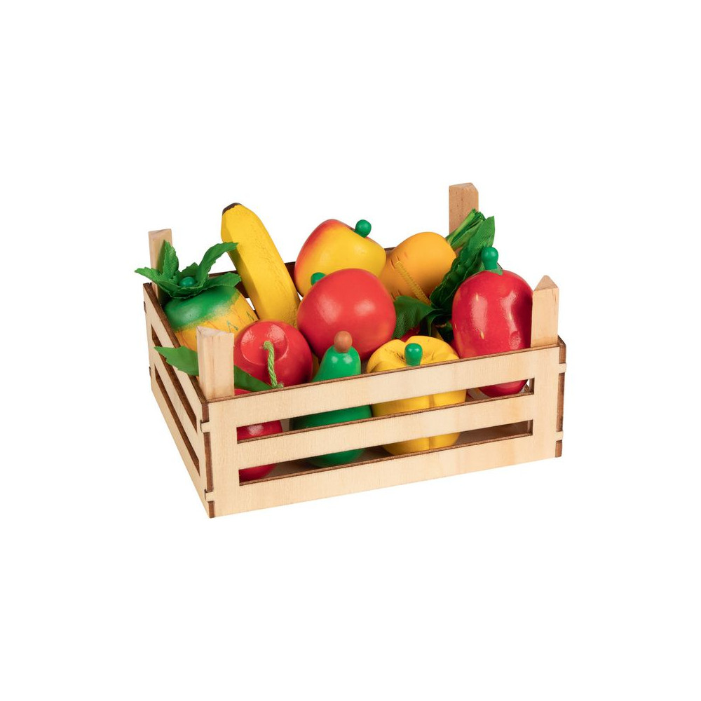 Produktbild för Frukt och grönsakslåda i trä