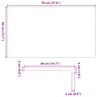 Produktbild för Fönsterbänkar 2 st ljusbrun 70x40x2 cm massiv ek