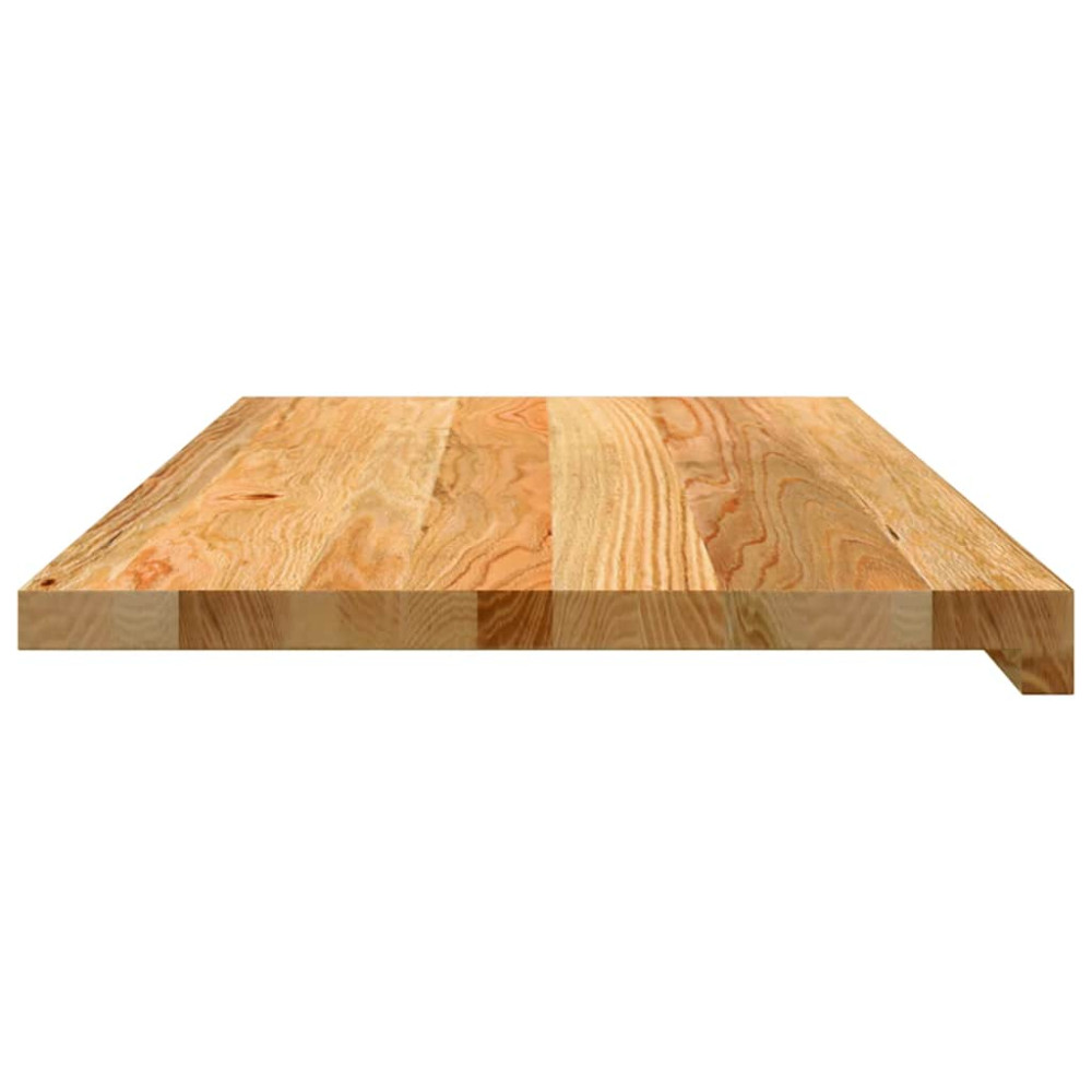 Produktbild för Fönsterbänkar 2 st ljusbrun 80x40x2 cm massiv ek