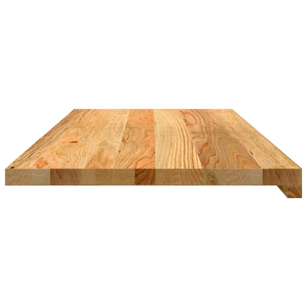 Produktbild för Fönsterbänkar 2 st ljusbrun 90x40x2 cm massiv ek