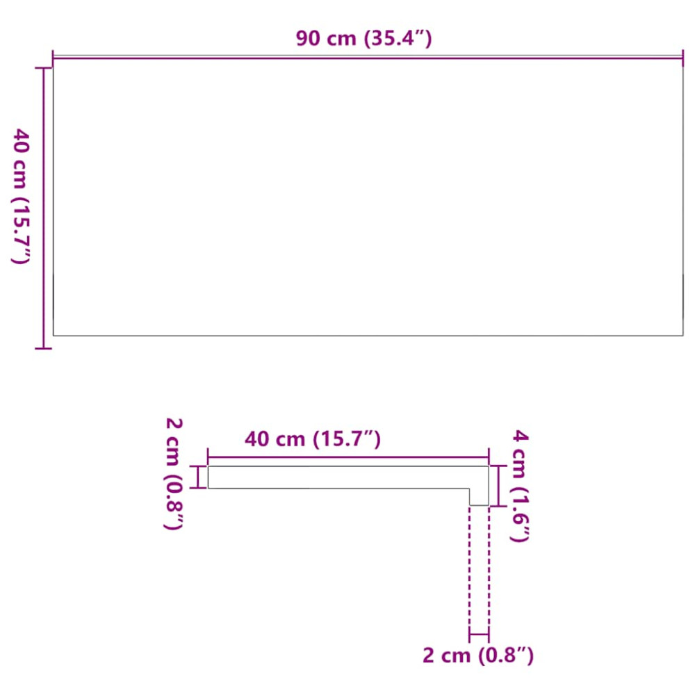 Produktbild för Fönsterbänkar 2 st ljusbrun 90x40x2 cm massiv ek