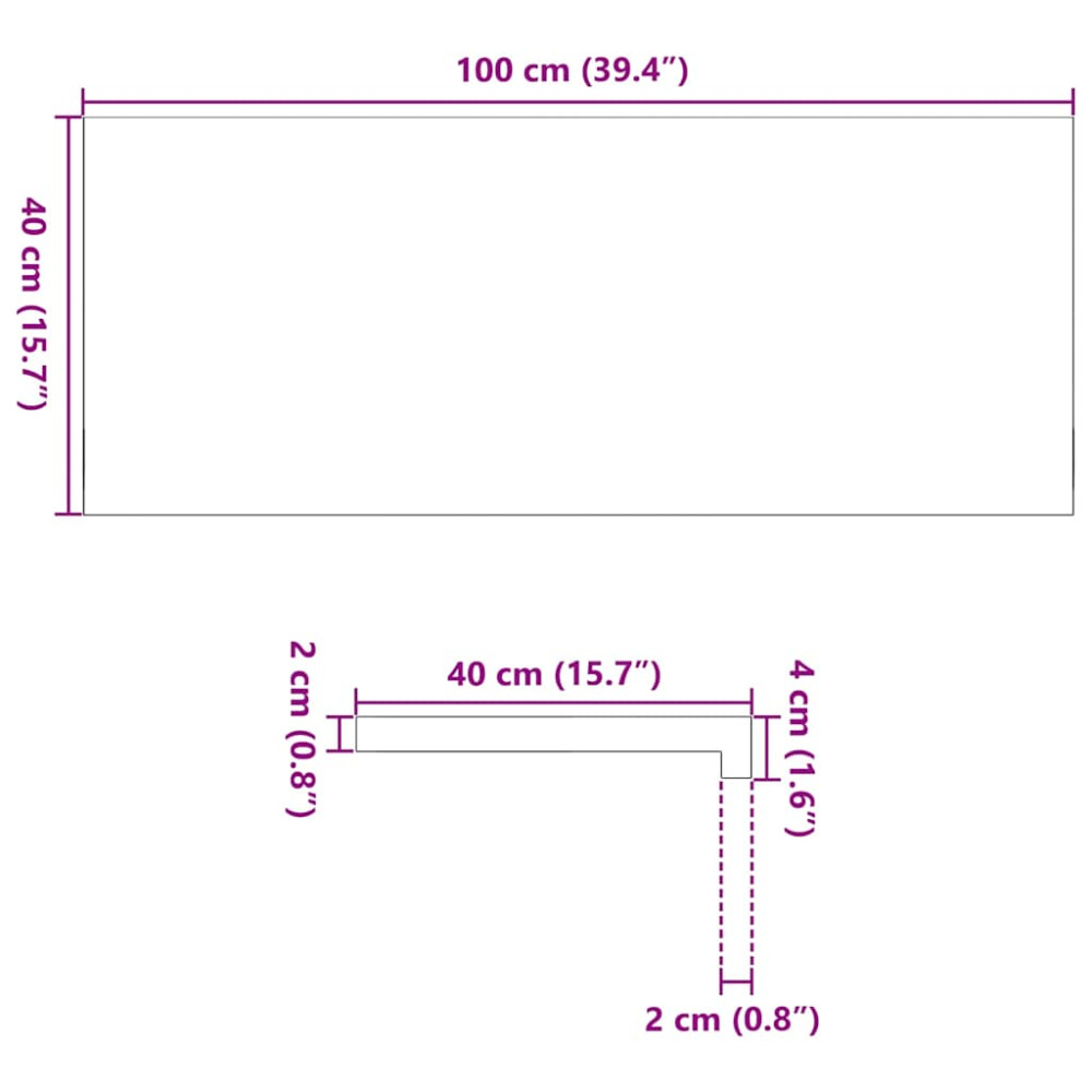Produktbild för Fönsterbänkar 2 st ljusbrun 100x40x2 cm massiv ek