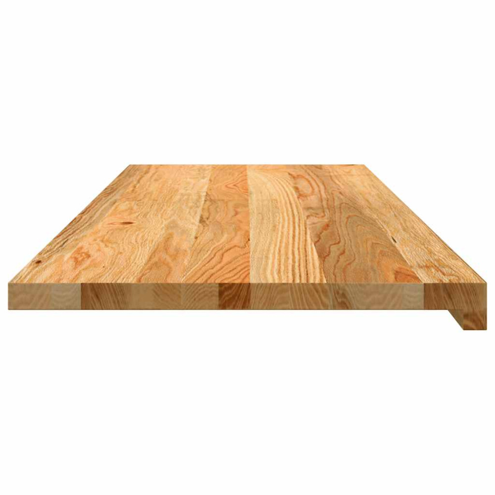 Produktbild för Fönsterbänkar 2 st ljusbrun 110x40x2 cm massiv ek