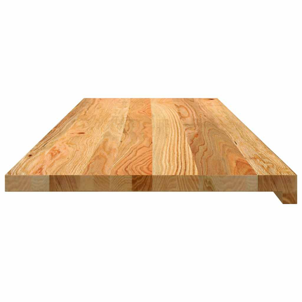 Produktbild för Fönsterbänkar 2 st ljusbrun 120x40x2 cm massiv ek