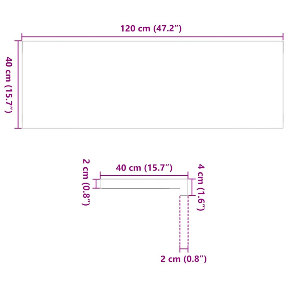 Produktbild för Fönsterbänkar 2 st ljusbrun 120x40x2 cm massiv ek