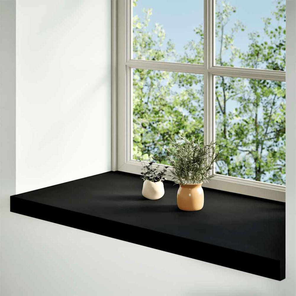 Produktbild för Fönsterbänkar 2 st brunsvart 70x40x2 cm massiv ek