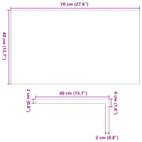 Produktbild för Fönsterbänkar 2 st brunsvart 70x40x2 cm massiv ek