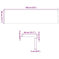 Produktbild för Fönsterbänkar 2 st mörkbrun 160x40x2 cm massiv ek