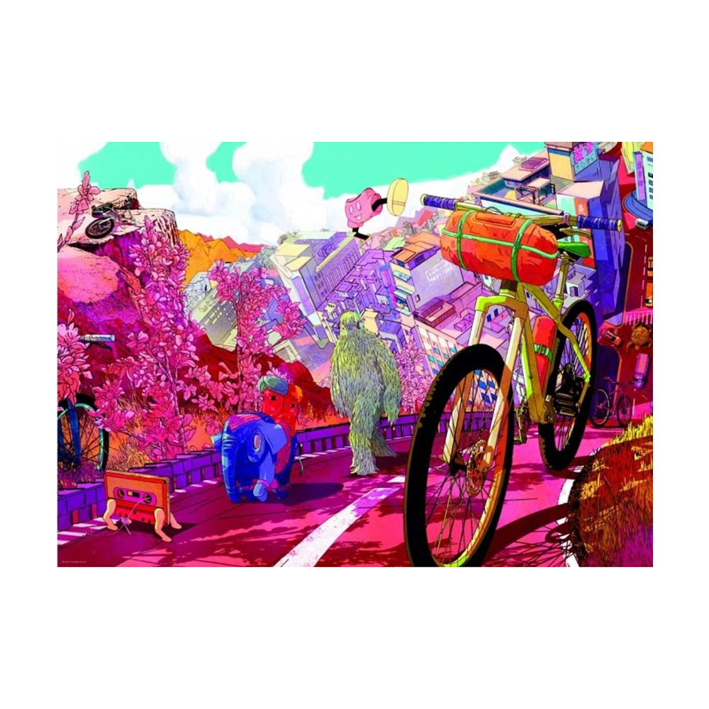 Produktbild för Art Bike Tour in Pink, Pussel, 1000 bitar, Heye