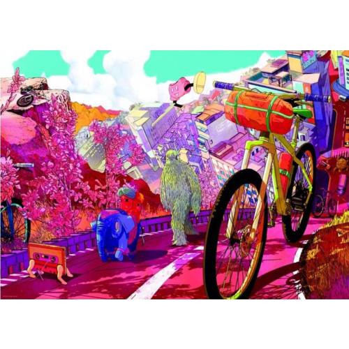HEYE Art Bike Tour in Pink, Pussel, 1000 bitar, Heye
