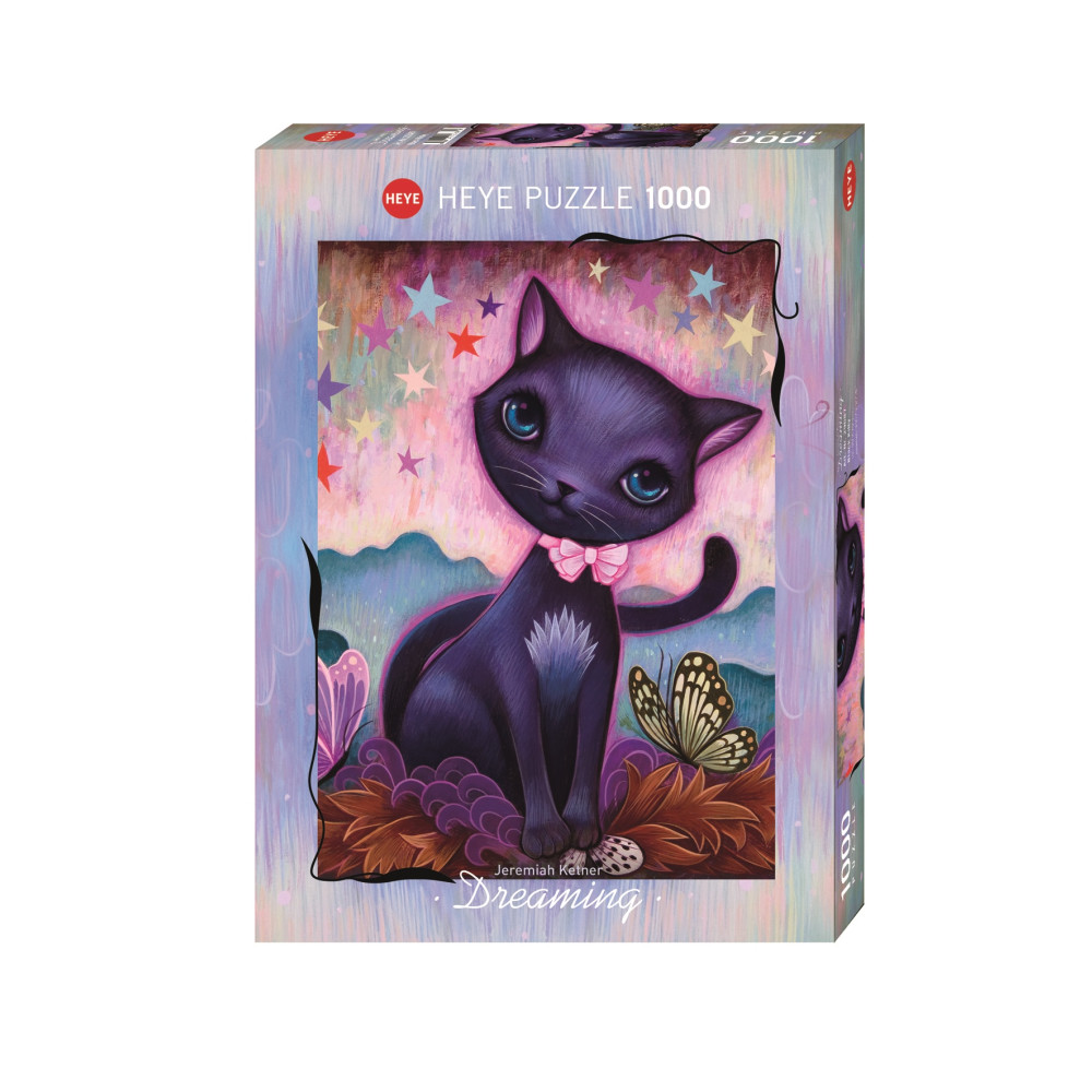 Produktbild för Art Dreaming Black Kitty, Pussel, 1000 bitar, Heye