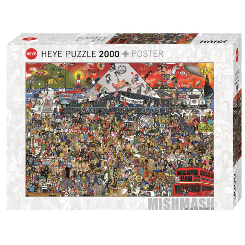 HEYE Cartoon Bennet British Music History, Pussel, 2000 bitar, Heye
