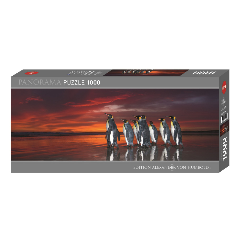 Produktbild för Panorama Humboldt King Penguins, Pussel, 1000 bitar, Heye