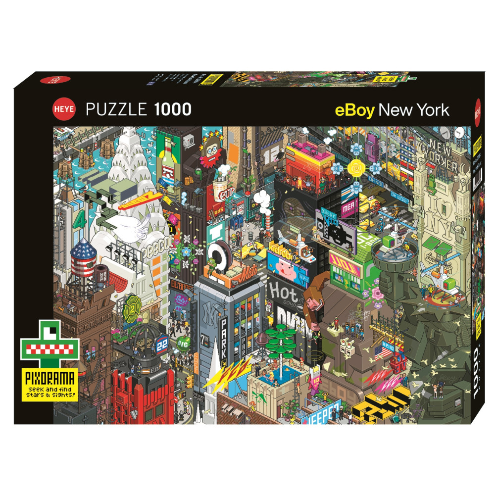 Produktbild för Heye Cartoon New York Quest, Pussel, 1000 bitar, Heye