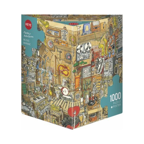 HEYE Triangular Adolfsson, Music Maniac, Pussel, 1000 bitar, Heye