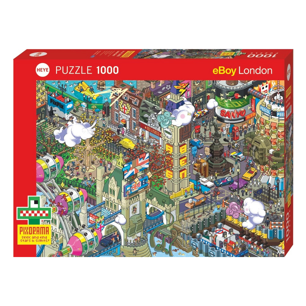 Produktbild för Heye Cartoon London Quest, Pussel, 1000 bitar, Heye