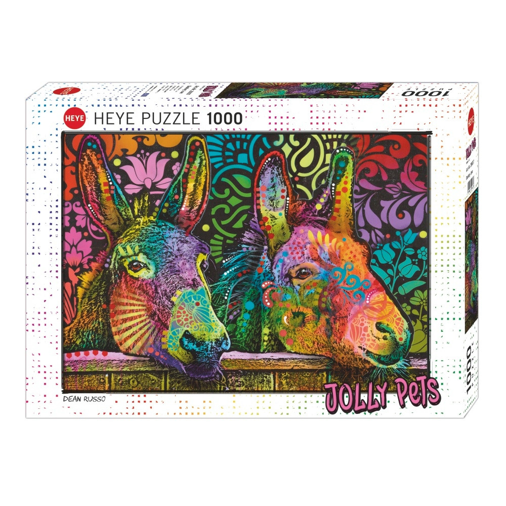 Produktbild för Art Jolly Pets Donkey Love, Pussel, 1000 bitar, Heye