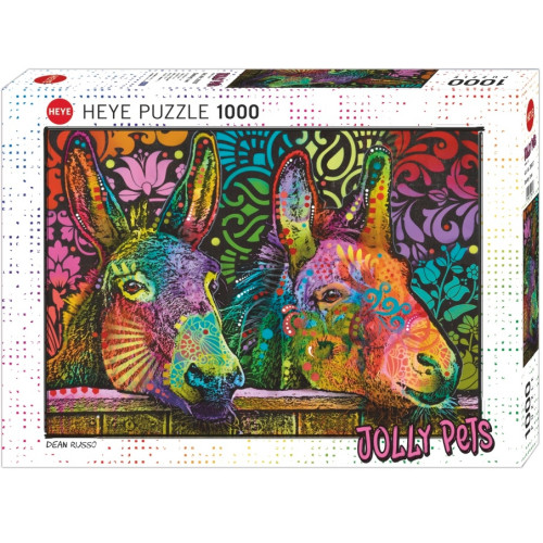 HEYE Art Jolly Pets Donkey Love, Pussel, 1000 bitar, Heye