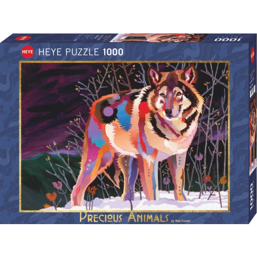 HEYE Fine Art Precious Animals Night Wolf, Pussel, 1000 bitar, Heye