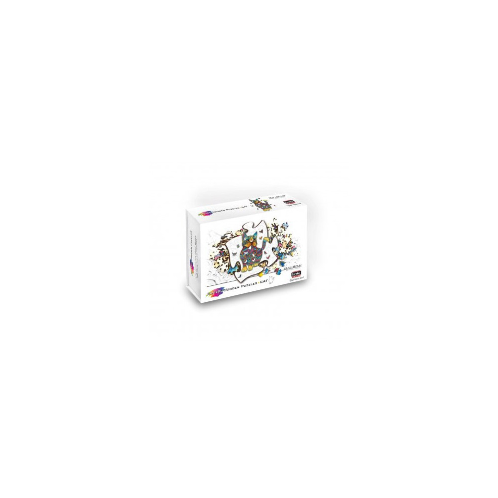 Produktbild för Rainbow Wooden Puzzle Cat (99 b)