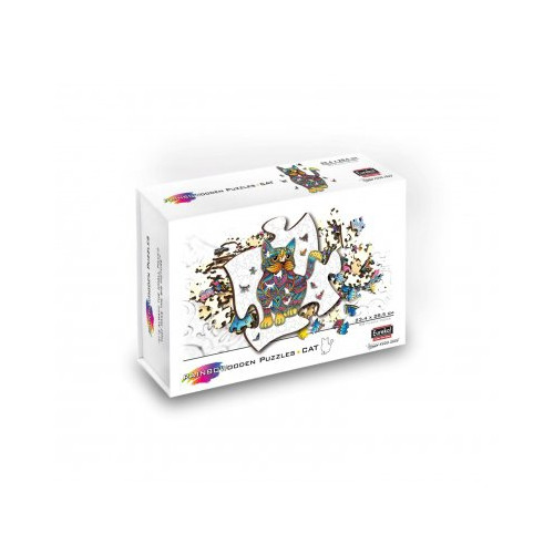 eureka Rainbow Wooden Puzzle Cat (99 b)