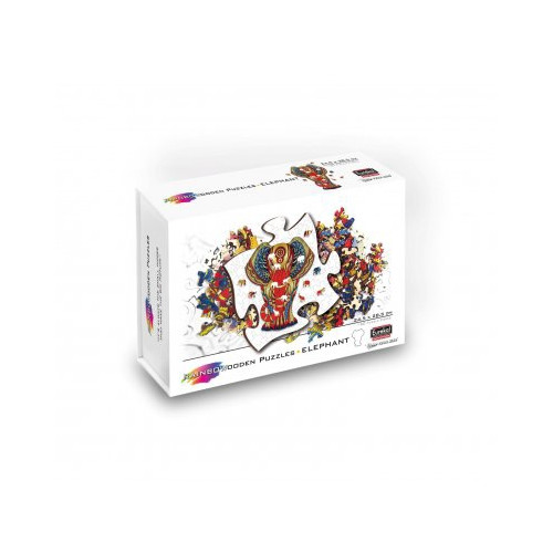 eureka Rainbow Wooden Puzzle Elephant (120 b)