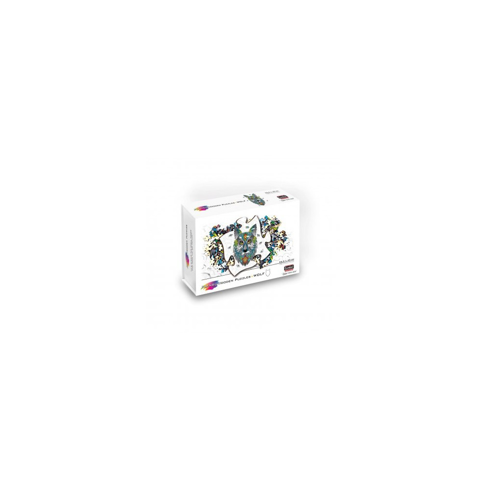 Produktbild för Rainbow Wooden Puzzle Wolf (180 b)
