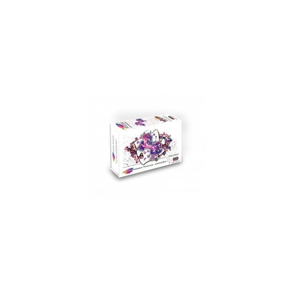 Produktbild för Rainbow Wooden Puzzle Unicorn (110 b)
