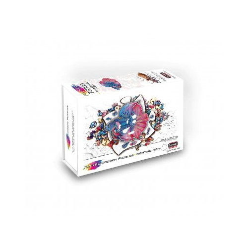 eureka Rainbow Wooden Puzzle Fighting Fish (112 b)