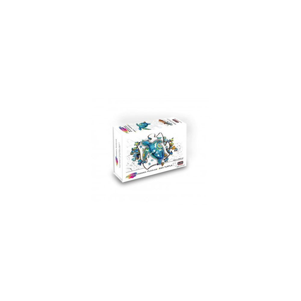 Produktbild för Rainbow Wooden Puzzle Sea Turtle (125 b)