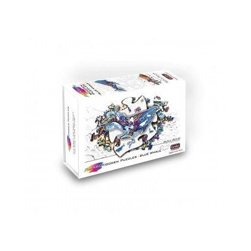 eureka Rainbow Wooden Puzzle Blue Whale (101 b)