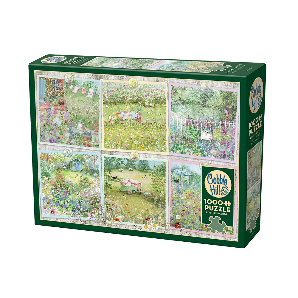 Produktbild för Cottage Gardens, Pussel, 1000 bitar, Cobble Hill