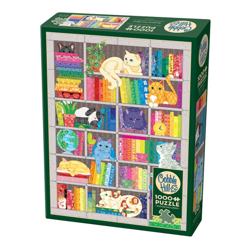 Cobble Hill Rainbow Cat Quilt, Pussel, 1000 bitar, Cobble Hill