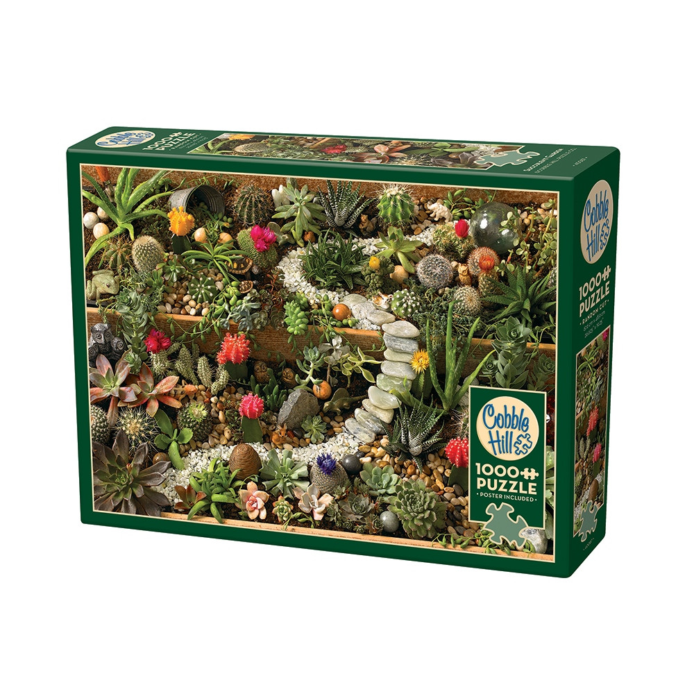 Produktbild för Succulent Garden, Pussel, 1000 bitar, Cobble Hill