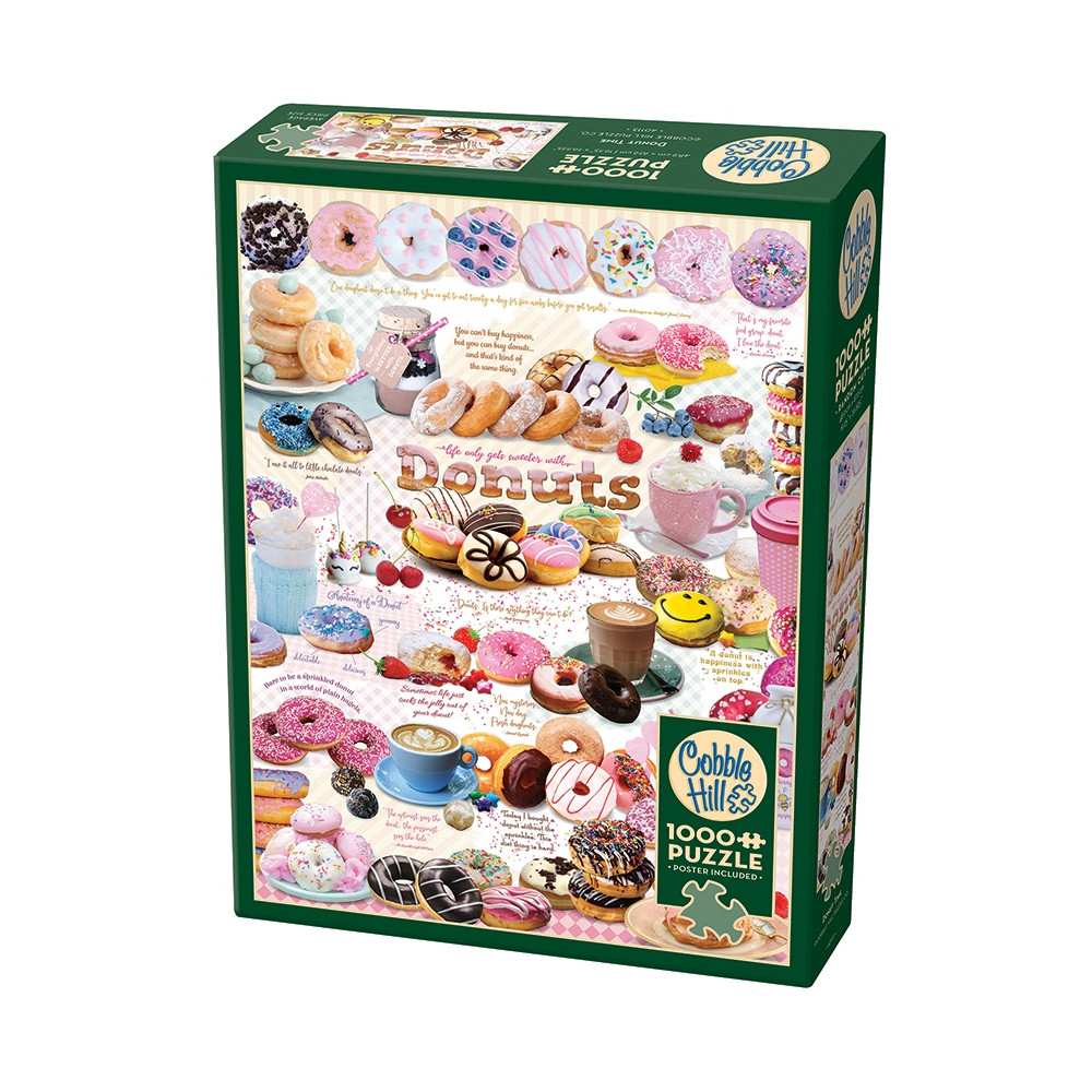 Produktbild för Donut Time, Pussel, 1000 bitar, Cobble Hill