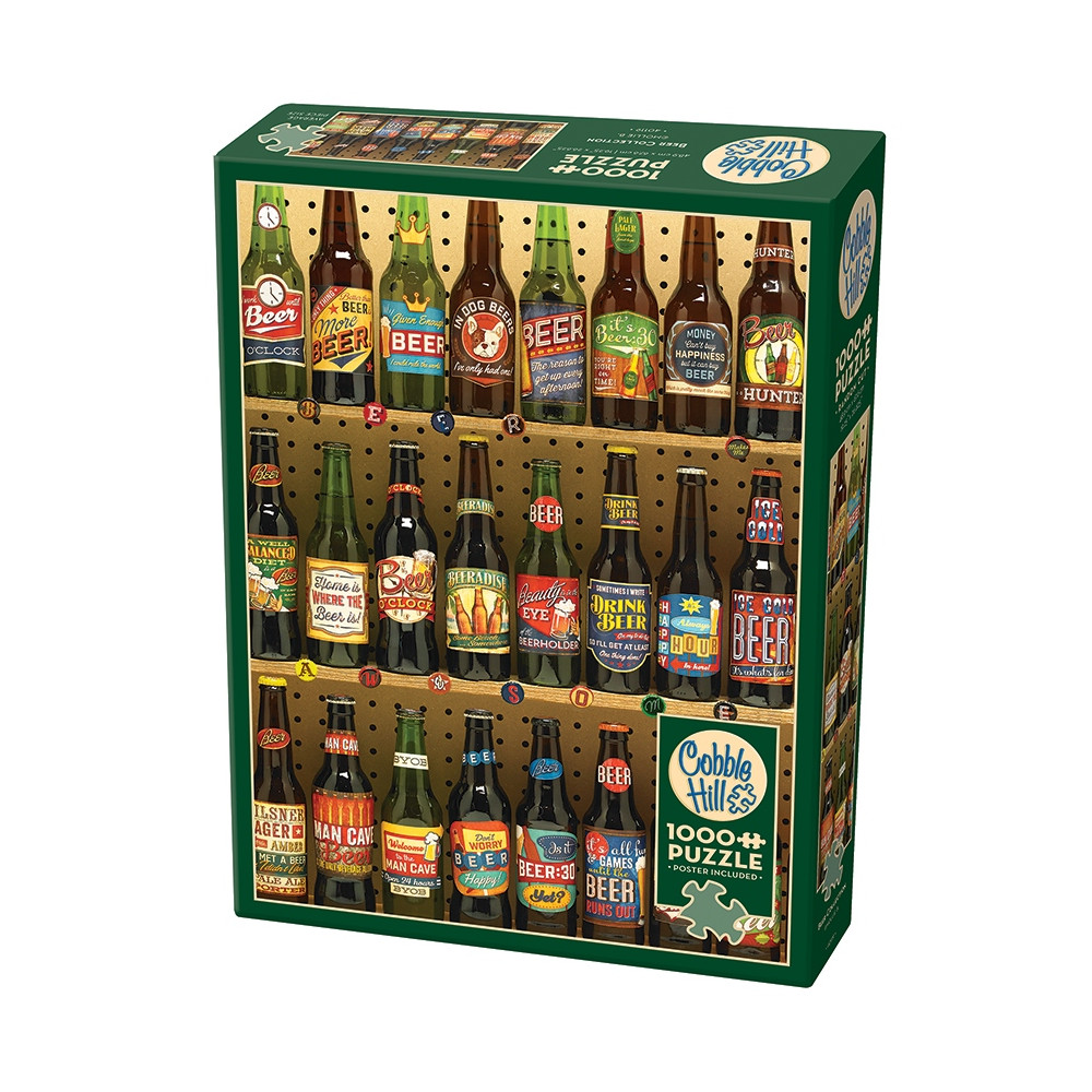 Produktbild för Beer Collection, Pussel, 1000 bitar, Cobble Hill