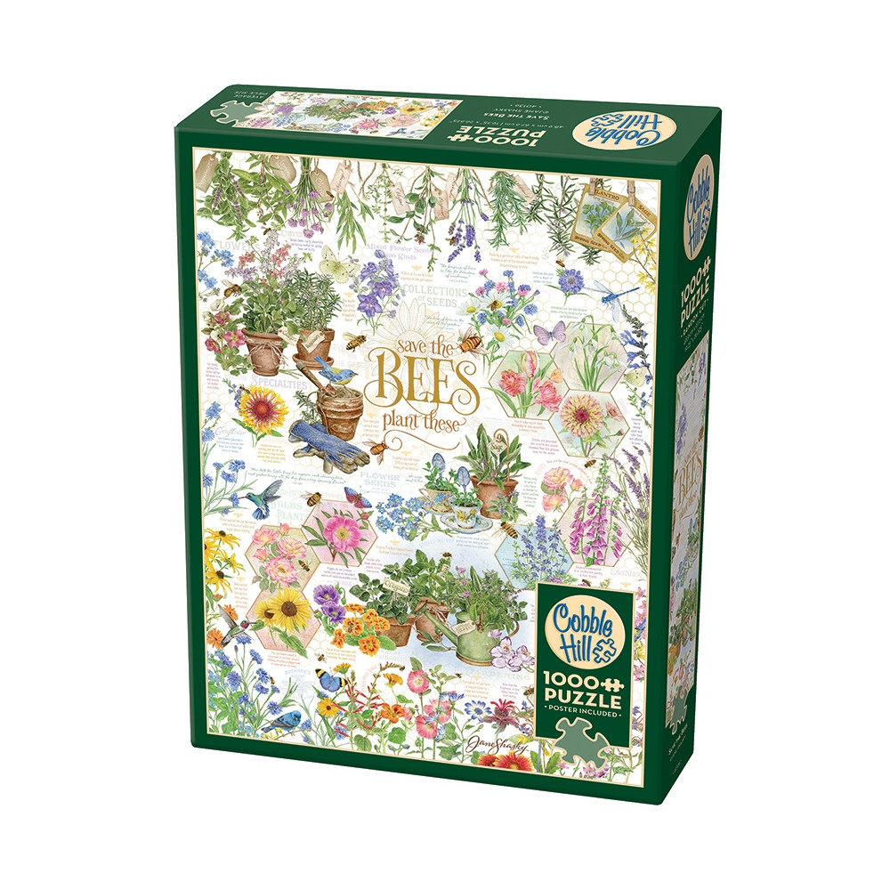 Produktbild för Save the Bees, Pussel, 1000 bitar, Cobble Hill