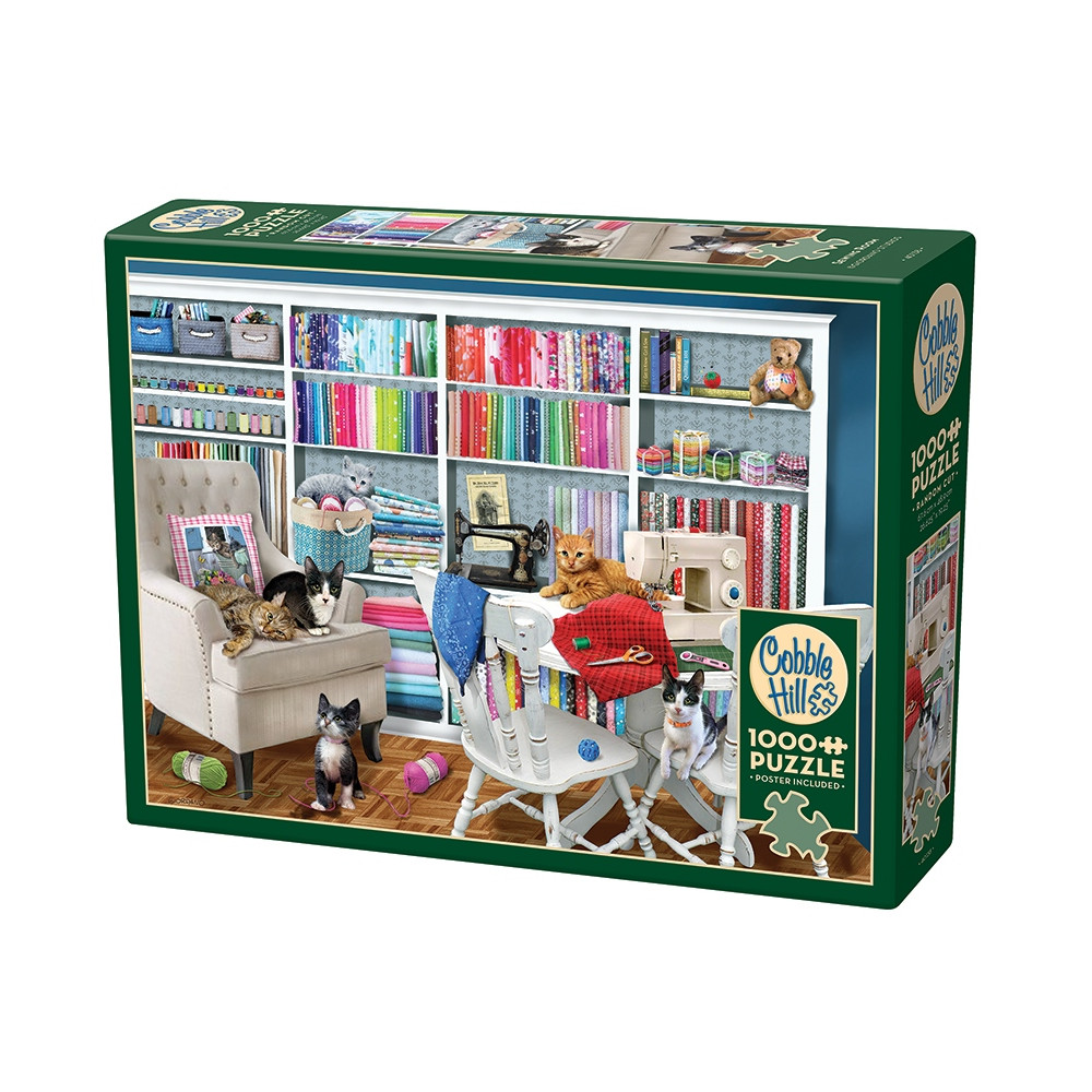 Produktbild för Sewing Room, Pussel, 1000 bitar, Cobble Hill