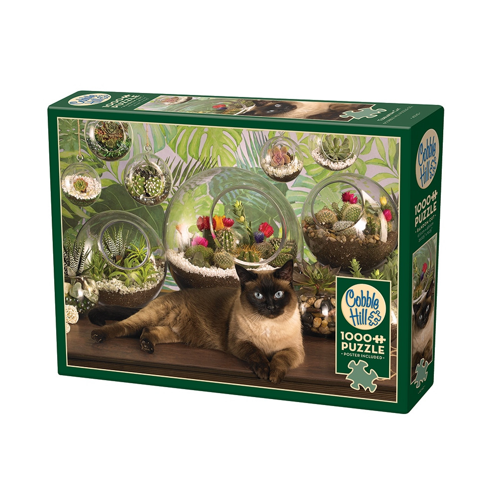 Produktbild för Terrarium Cat, Pussel, 1000 bitar, Cobble Hill