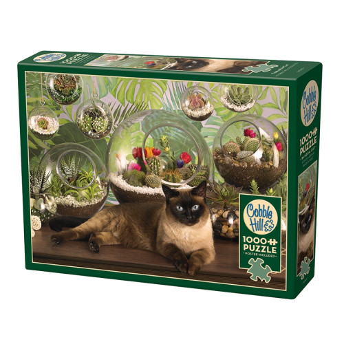 Cobble Hill Terrarium Cat, Pussel, 1000 bitar, Cobble Hill