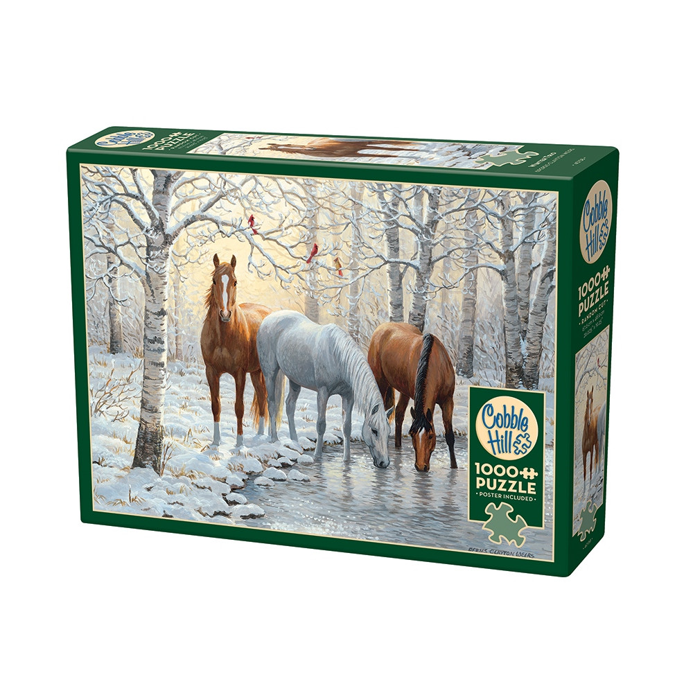 Produktbild för Winter Trio, Pussel, 1000 bitar, Cobble Hill