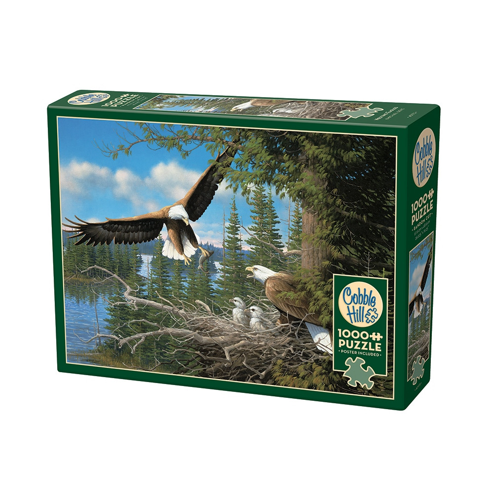 Produktbild för Nesting Eagles, Pussel, 1000 bitar, Cobble Hill