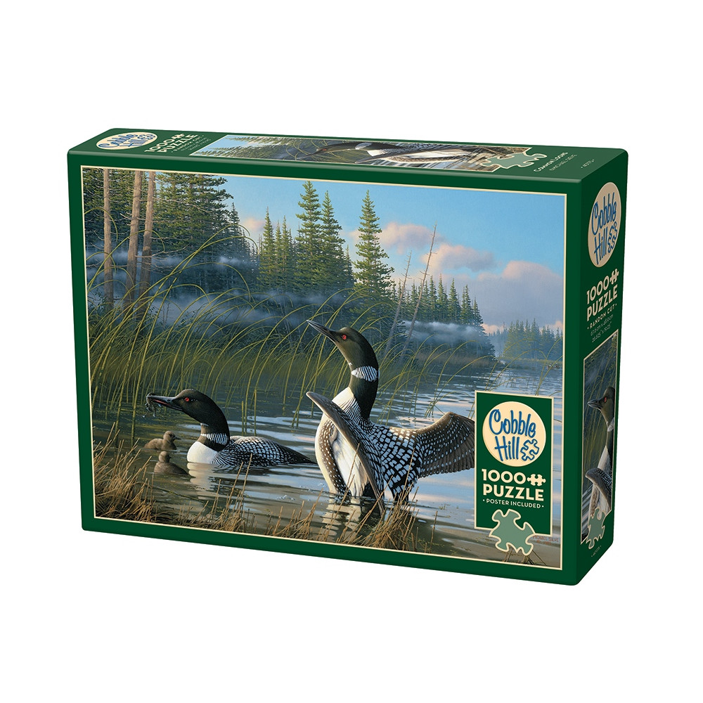 Produktbild för Common Loons, Pussel, 1000 bitar, Cobble Hill