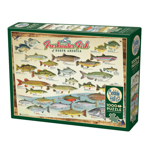 Cobble Hill Freshwater Fish of North America, Pussel, 1000 bitar, Cobble Hill