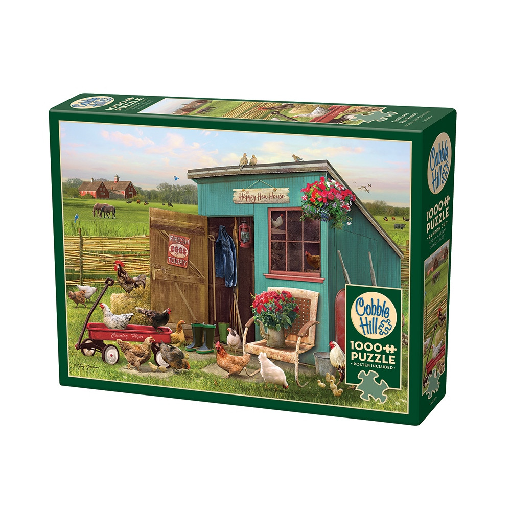 Produktbild för The Happy Hen House, Pussel, 1000 bitar, Cobble Hill